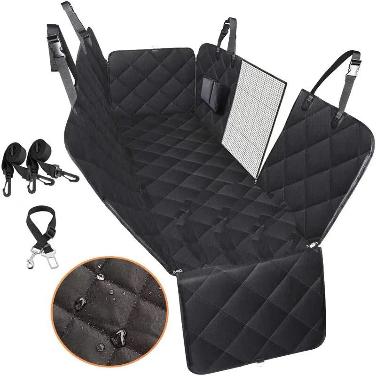 Pet Hammock Car Seat with Mesh Window
