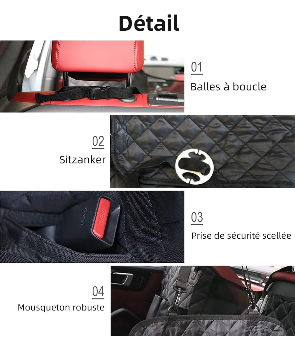 Pet Hammock Car Seat with Mesh Window