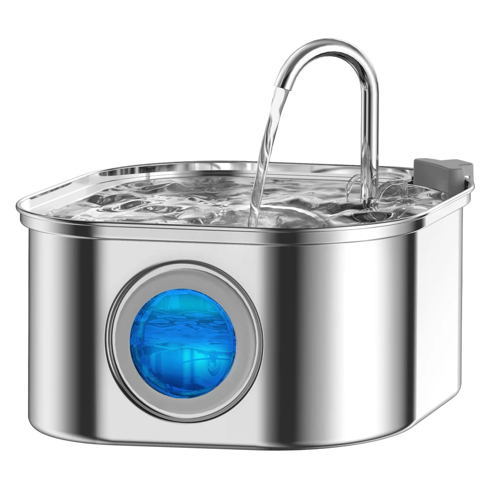 SmartFlow Pet Hydrator stainless steel cat water fountain with steel tap