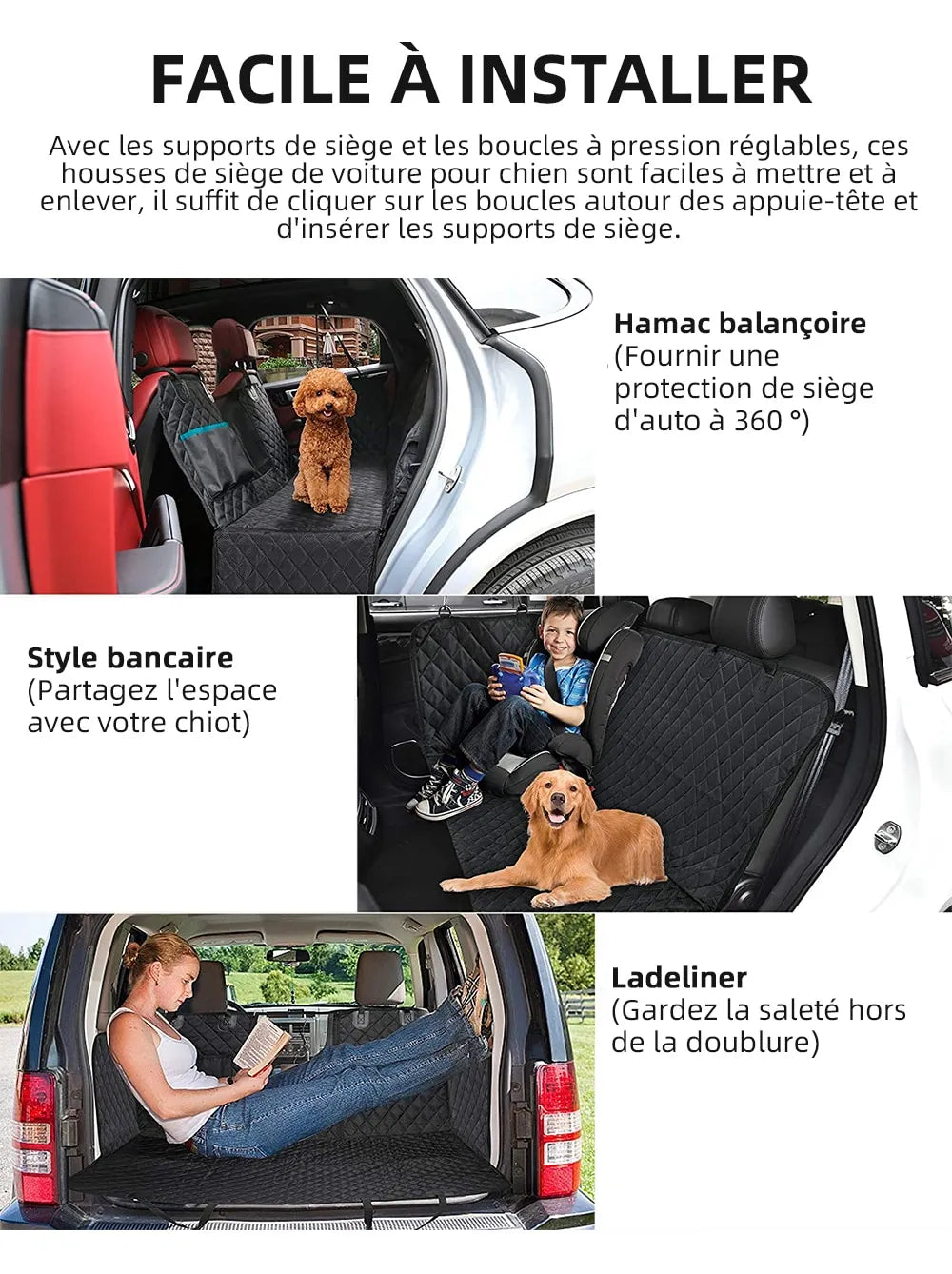 Pet Hammock Car Seat with Mesh Window
